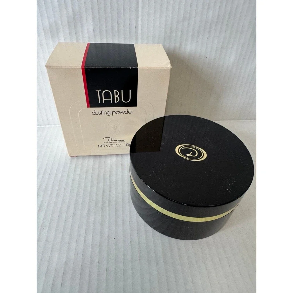 Vintage TABU Dusting Powder Dana Fragrance Talc 4oz Discontinued Paper Sealed